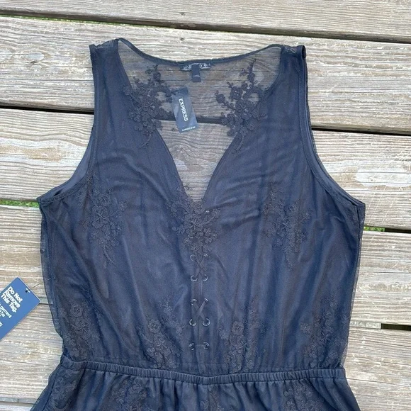 Lacey Black Romper by Express - Picture 11 of 16